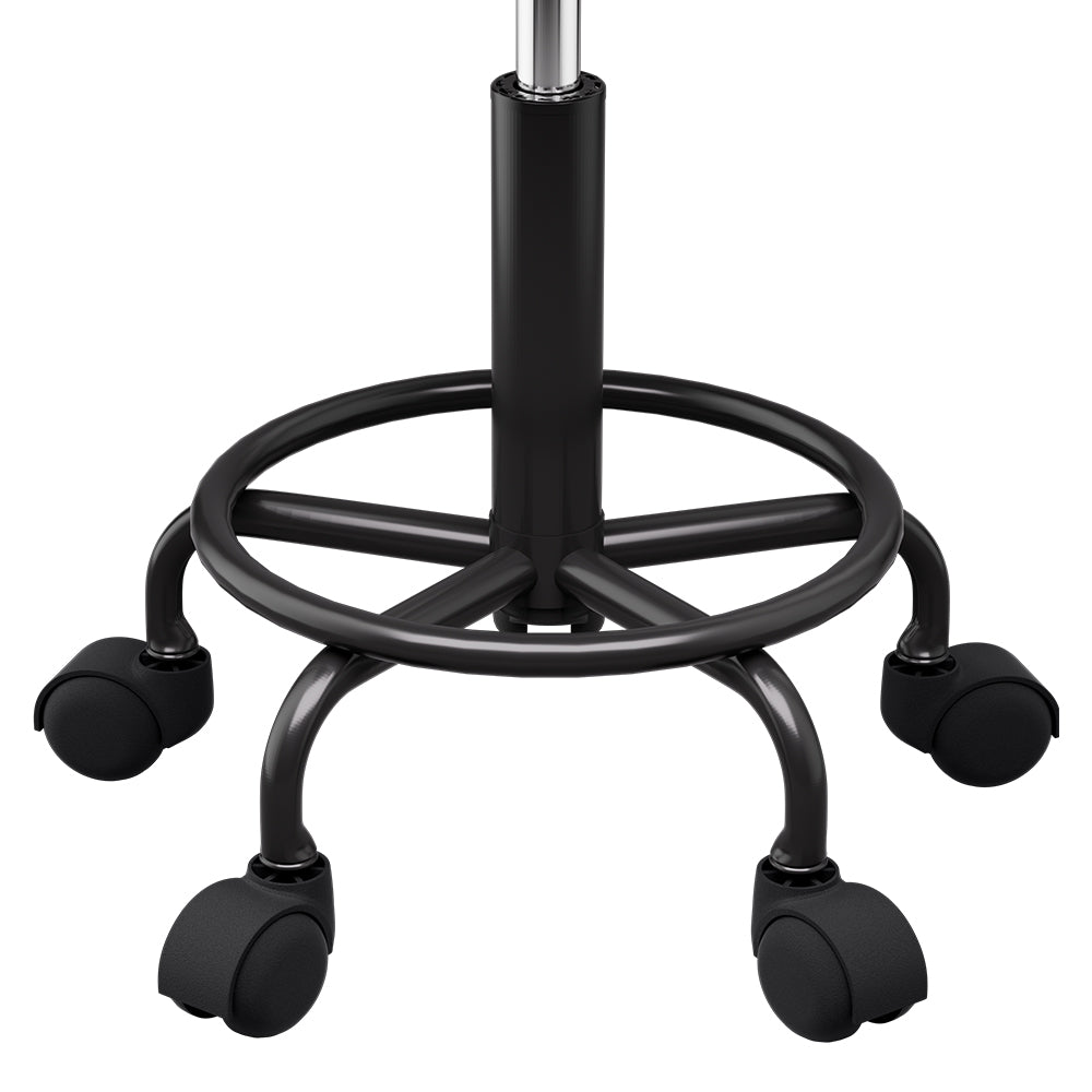 Artiss Salon Stool Round Swivel Chairs Black-3