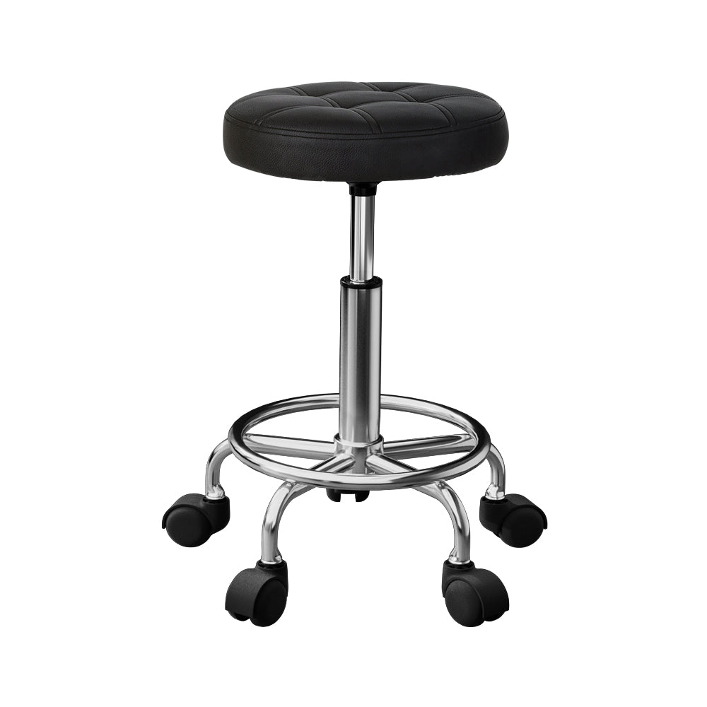 Artiss Salon Stool Round Swivel Chairs-0