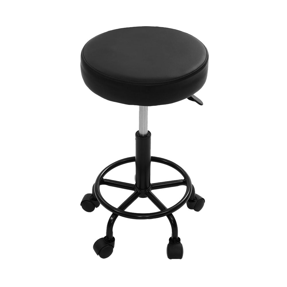 Artiss 2x Salon Stool Round Swivel Chair-2