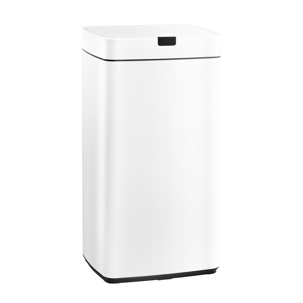 Devanti 45L Motion Sensor Bin Rubbish Automatic White-0