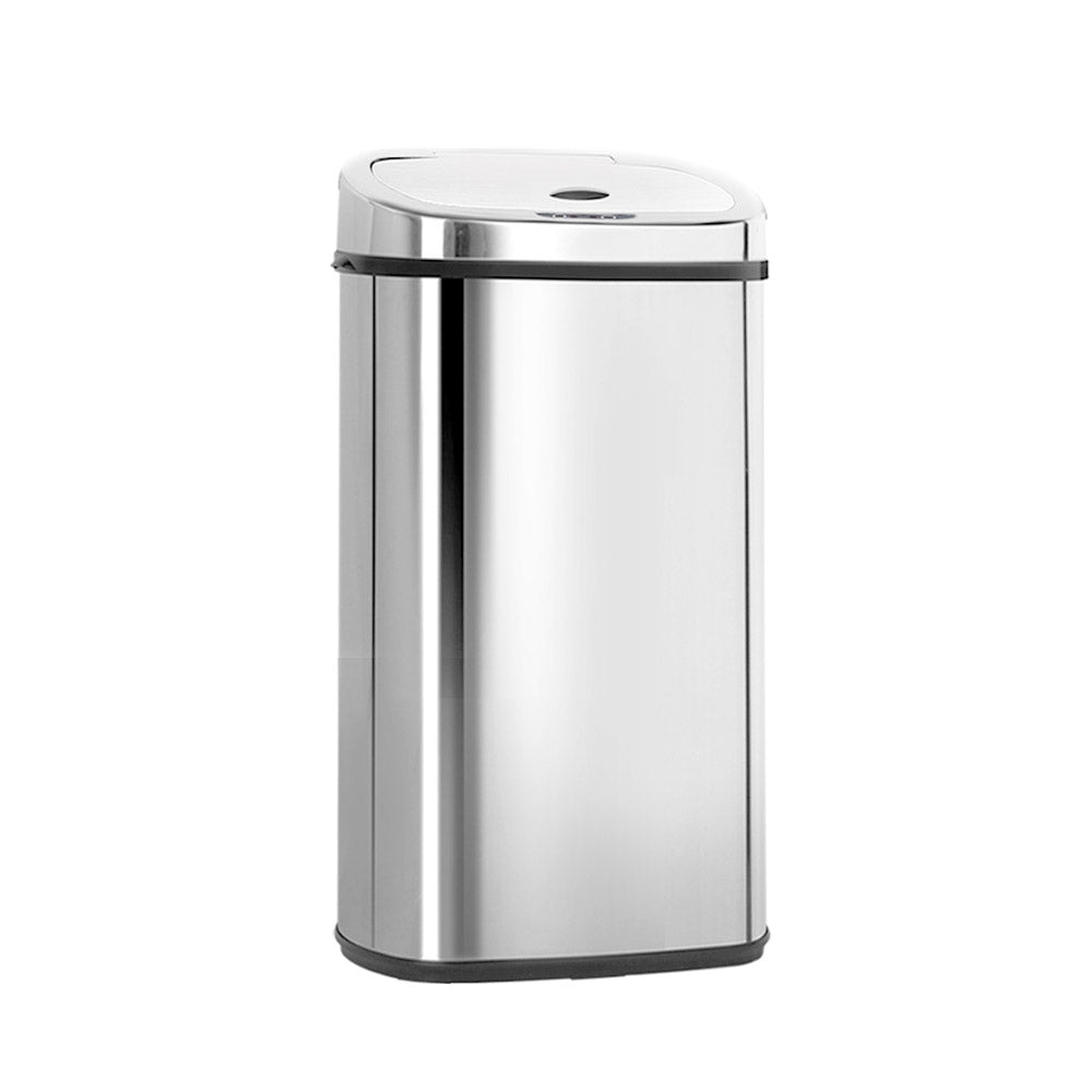 Devanti 50L Motion Sensor Bin Rubbish Automatic Silver-0