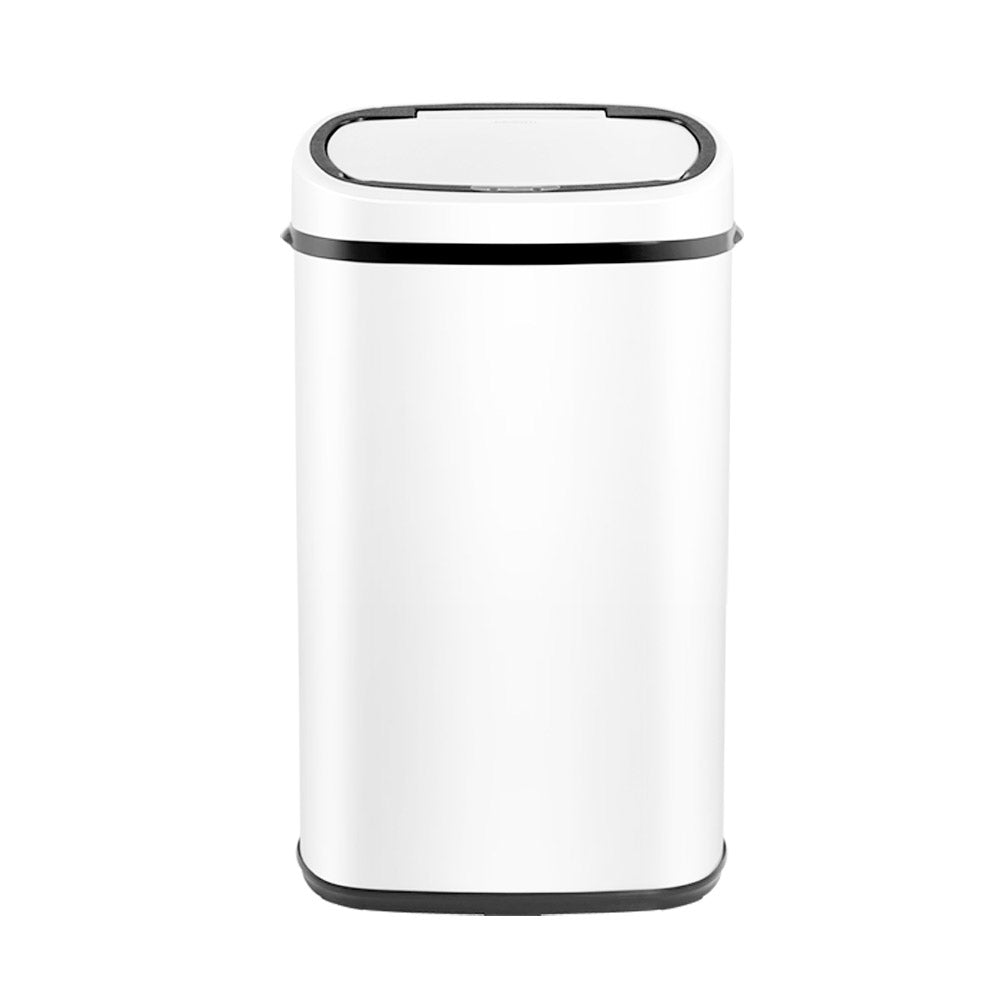 Devanti 58L Motion Sensor Bin Rubbish Automatic White-2