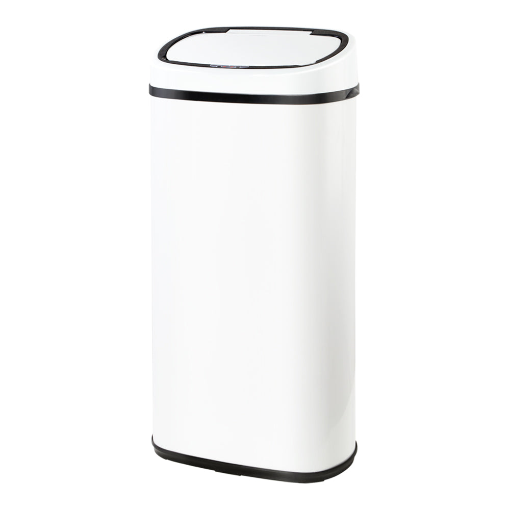 Devanti 68L Motion Sensor Bin Rubbish Automatic White-0