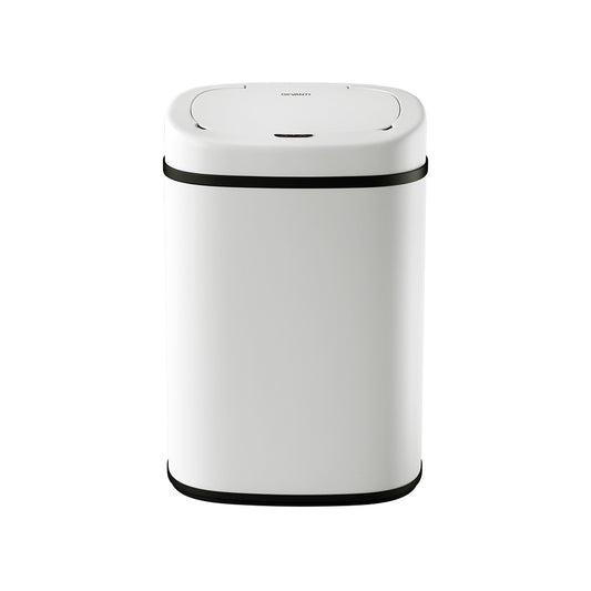 Devanti 82L Motion Sensor Bin Rubbish Automatic White-0