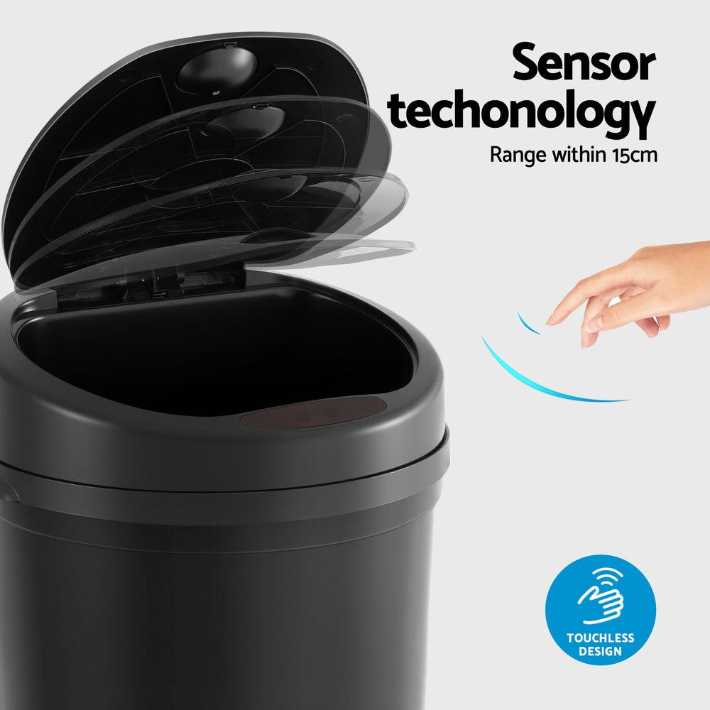 Devanti Sensor Bin Motion Rubbish Bins Kitchen Automatic Trash Can Bla devanti-sensor-bin-motion-rubbish-bins-kitchen-automatic-trash-can-bla