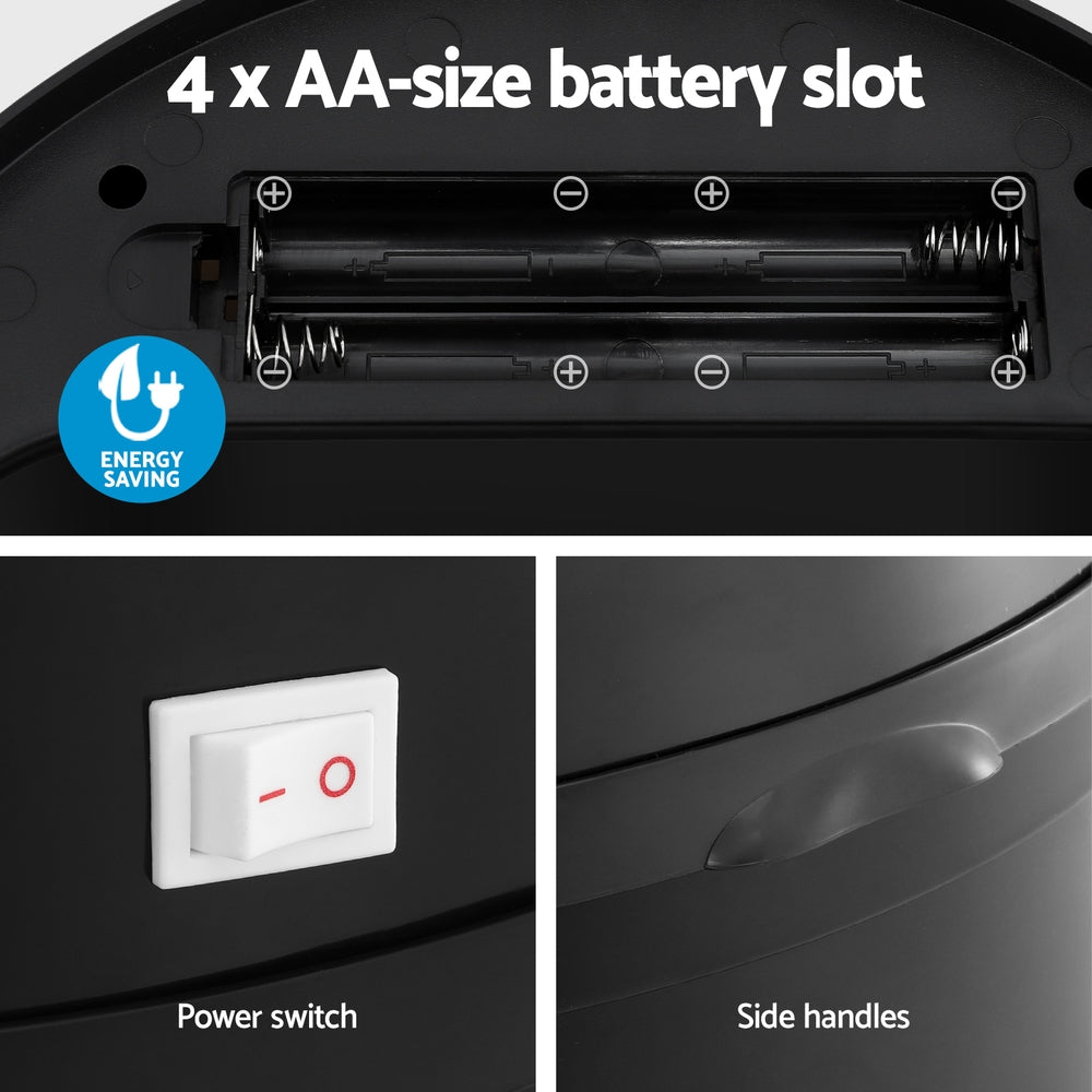 Devanti Sensor Bin Motion Rubbish Bins Kitchen Automatic Trash Can Black 9L-5