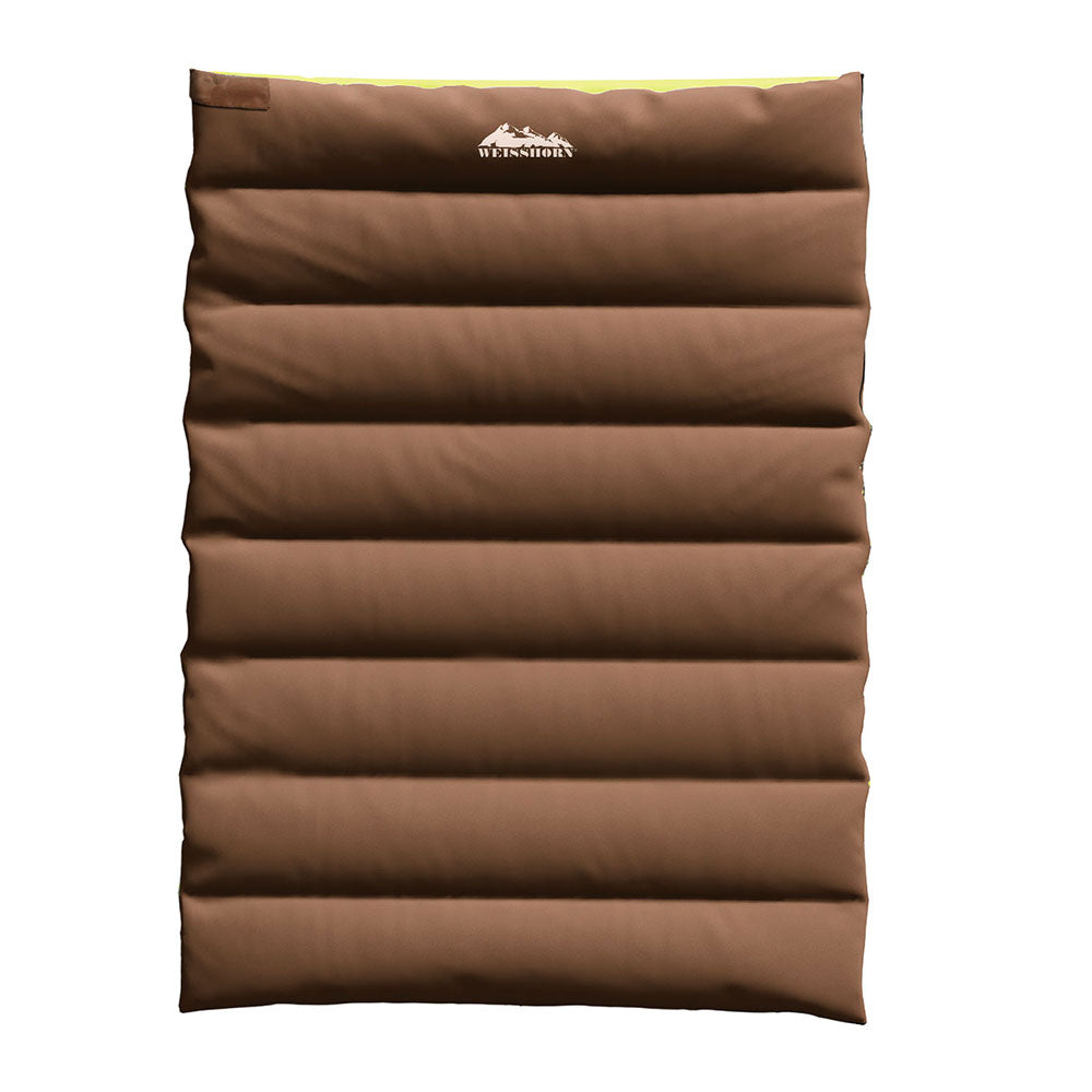 Weisshorn Sleeping Bag Double Bags Thermal Camping Hiking Tent Brown -5°C-2