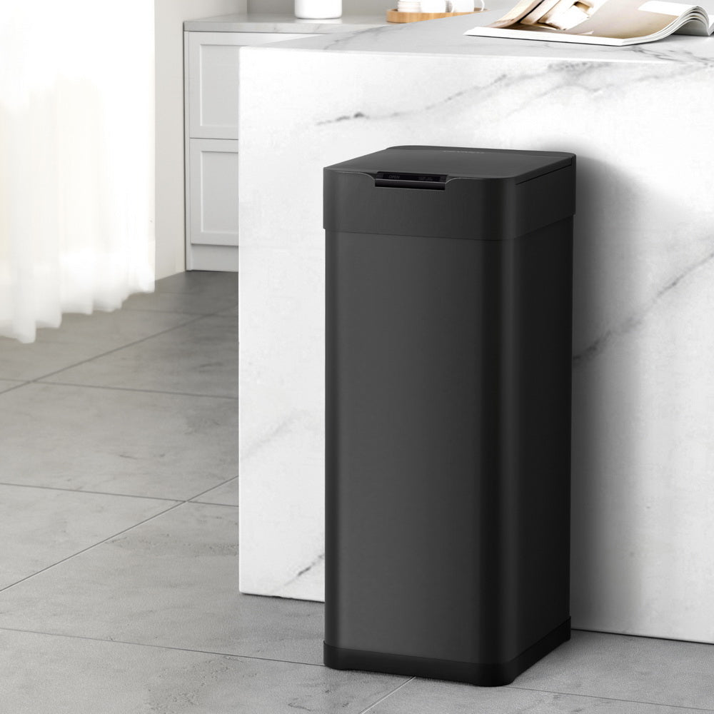 Devanti 50L Sensor Bin Motion Rubbish Bins Kitchen Automatic Trash Can Black-6