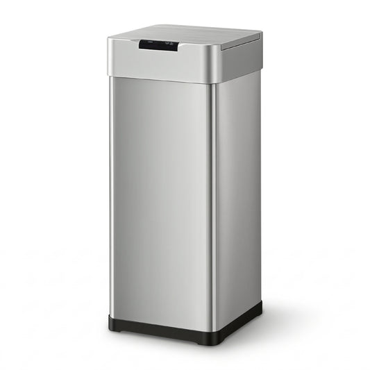 Devanti 50L Motion Sensor Bin Rubbish Bins Kitchen Automatic Trash Can Silver