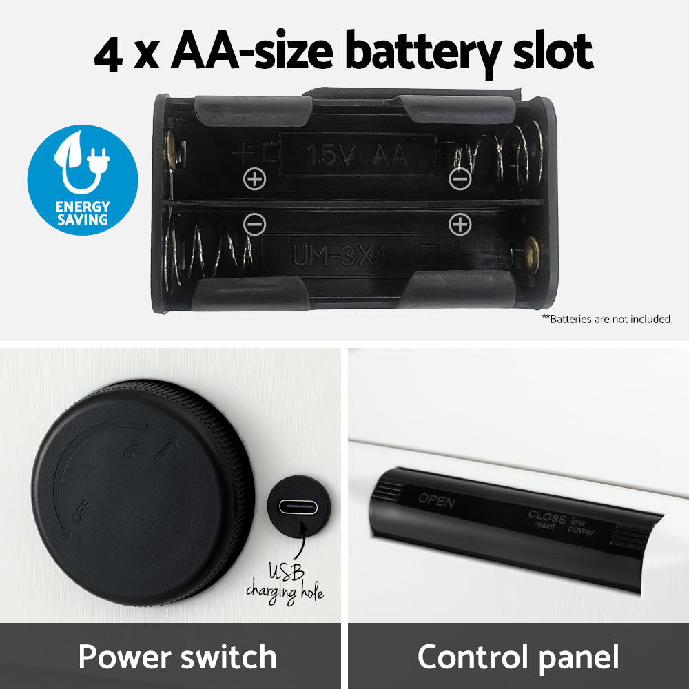 Devanti 50L Sensor Bin Motion Rubbish Bins Kitchen Automatic Trash Can White-5