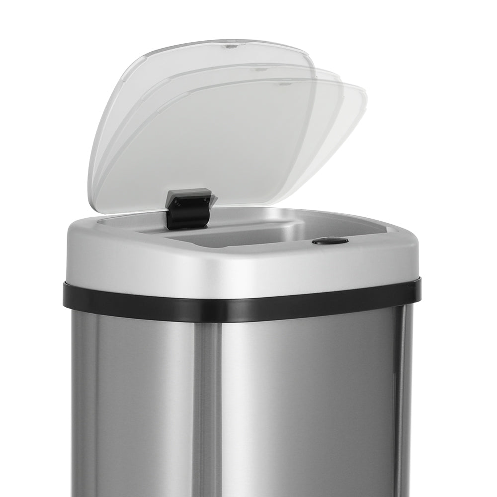 Devanti 50L Sensor Bin Motion Rubbish Automatic Silver-3