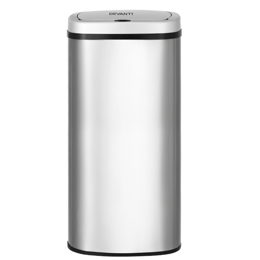 Devanti 60L Sensor Bin Motion Rubbish Automatic Silver-0