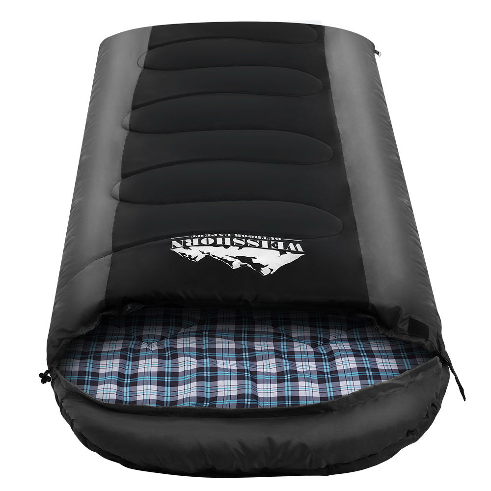 Weisshorn Sleeping Bag Single Thermal Camping Hiking Tent Black  -20°C-0