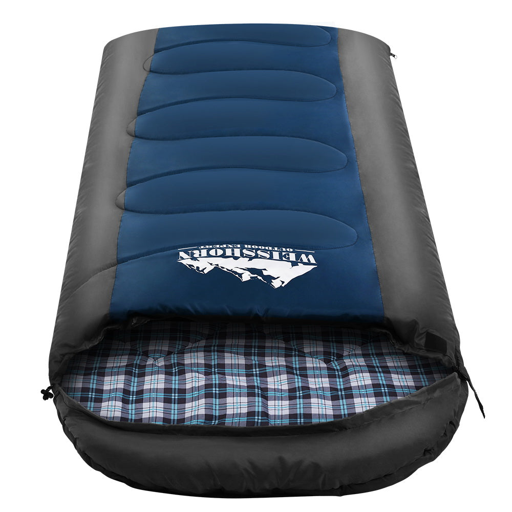 Weisshorn Sleeping Bag Single Thermal Camping Hiking Tent Blue -20°C-0