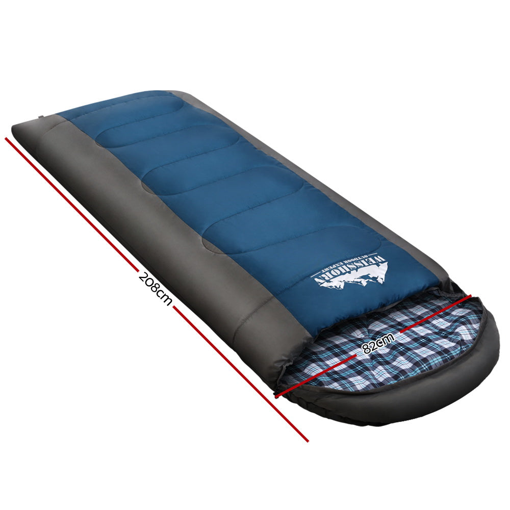 Weisshorn Sleeping Bag Single Thermal Camping Hiking Tent Blue -20°C-1