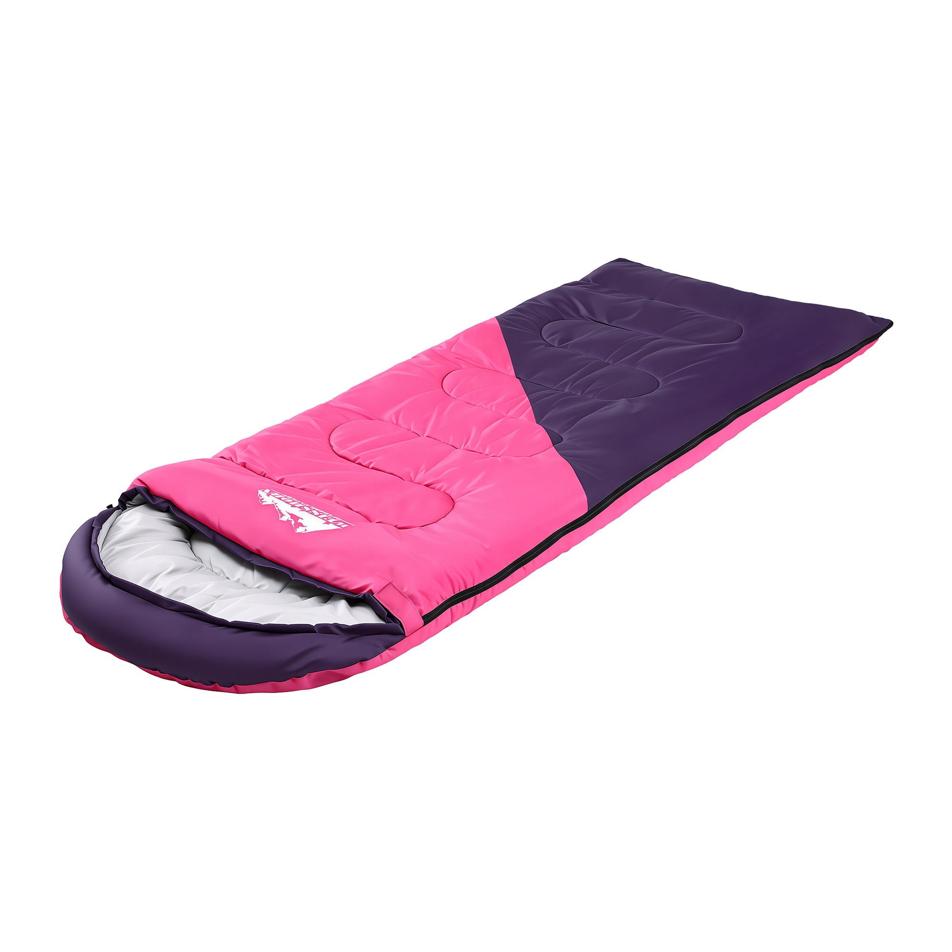Weisshorn Sleeping Bag Single 213cm Thermal Camping Hiking Pink-9