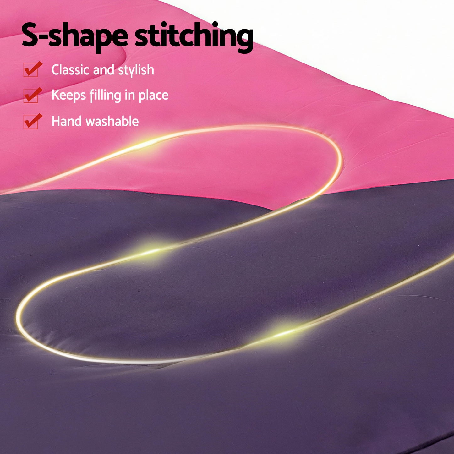 Weisshorn Sleeping Bag Single 213cm Thermal Camping Hiking Pink-7