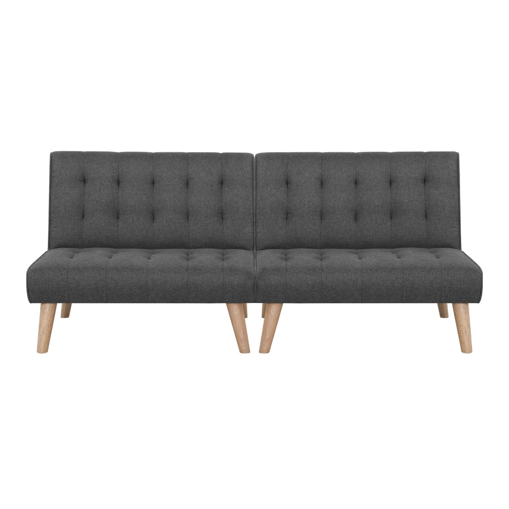 Artiss 2x Sofa Bed Couch Single Seater Fabric Grey-2