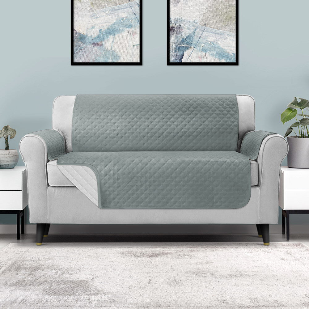 Artiss Sofa Cover Couch Covers 3 Seater 100% Water Resistant Grey-7