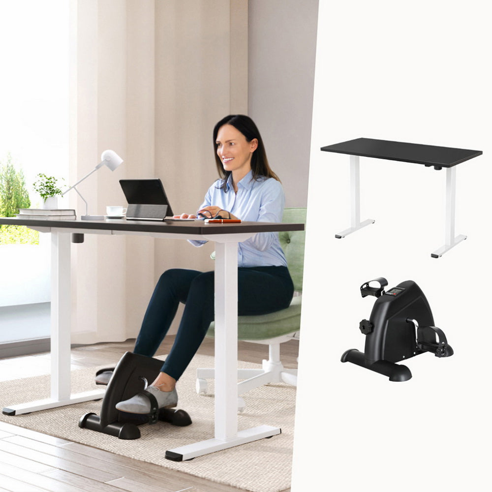 140cm Artiss Electric Standing Desk with Mini Pedal Exercise Bike Home Office-6