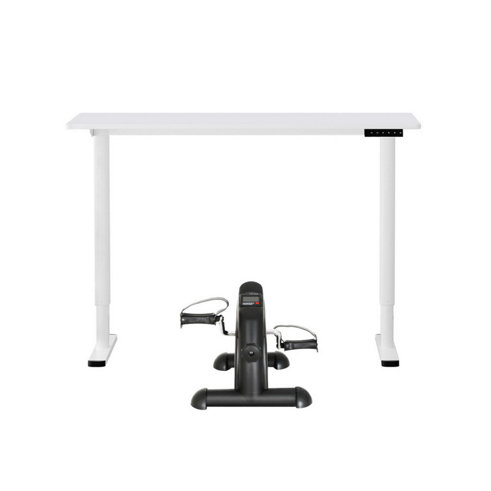 Artiss 120cm Electric Standing Desk with Mini Peal Exercise Bike Home Office-2