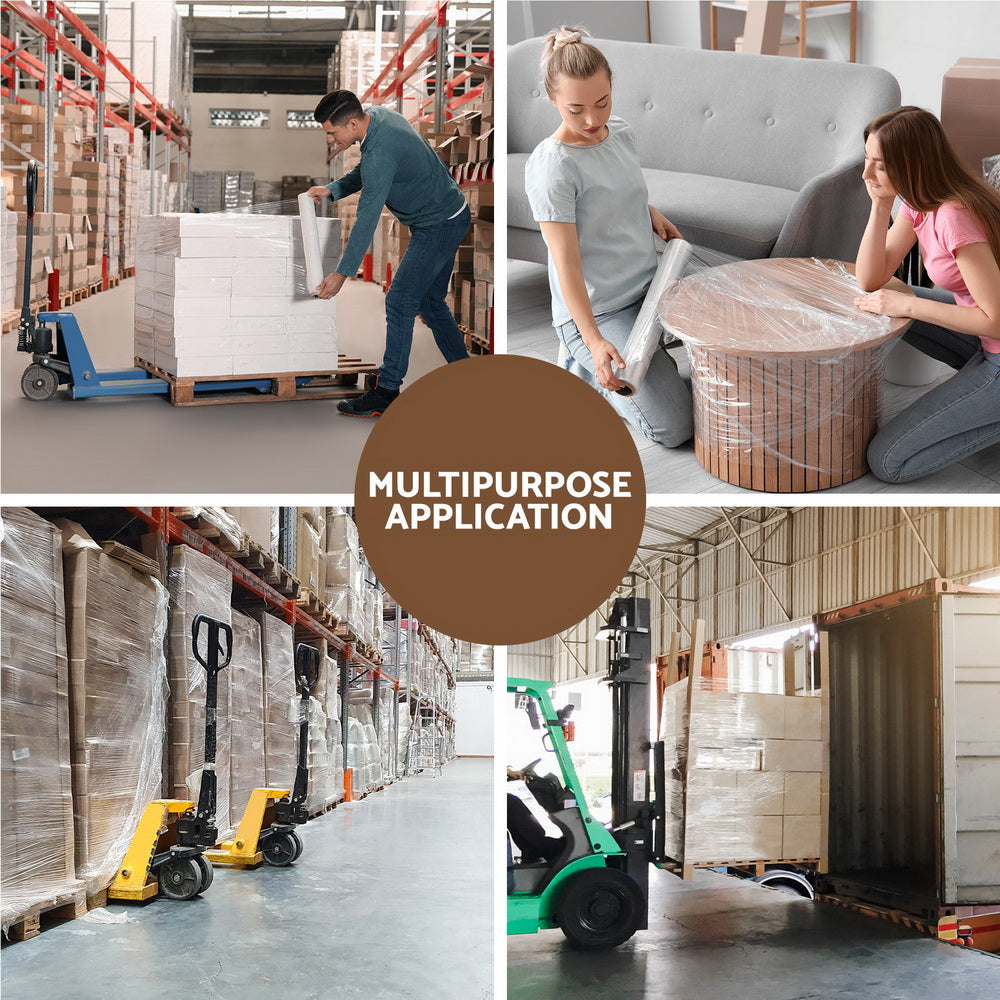 500mm x 400m Stretch Film Pallet Shrink Wrap 1 Roll Package Use Plastic Clear-5