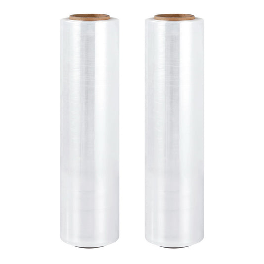 500mm x 400m Stretch Film Pallet Shrink Wrap 2 Rolls Package Use Plastic Clear-0