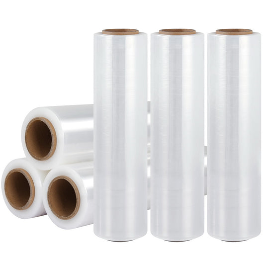 500mm x 400m Stretch Film Pallet Shrink Wrap 6 Rolls Package Use Plastic Clear-0