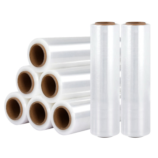 500mm x 400m Stretch Film Pallet Shrink Wrap 8 Rolls Package Use Plastic Clear-0