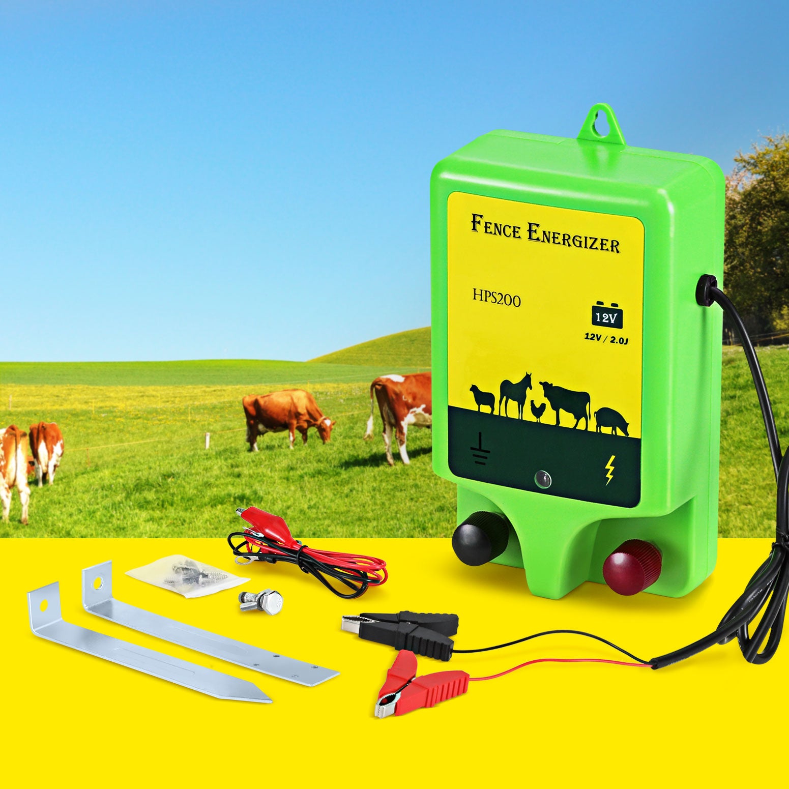 Giantz 18km Electric Fence Energiser 1.56J-6