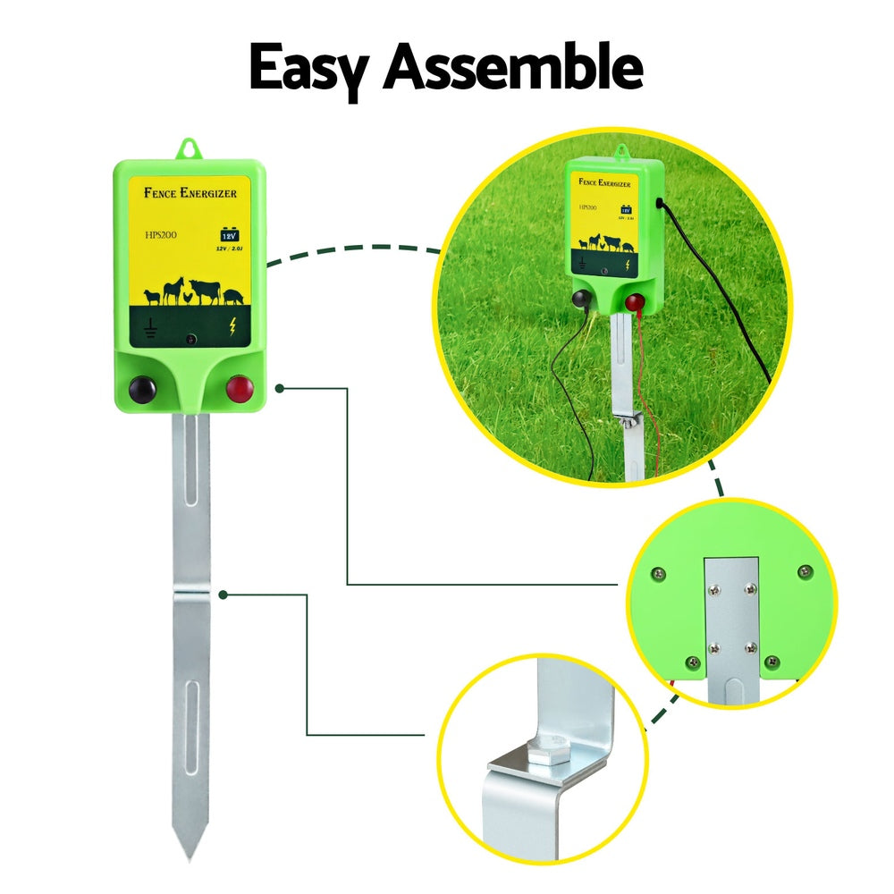 Giantz 18km Electric Fence Energiser 1.56J-5