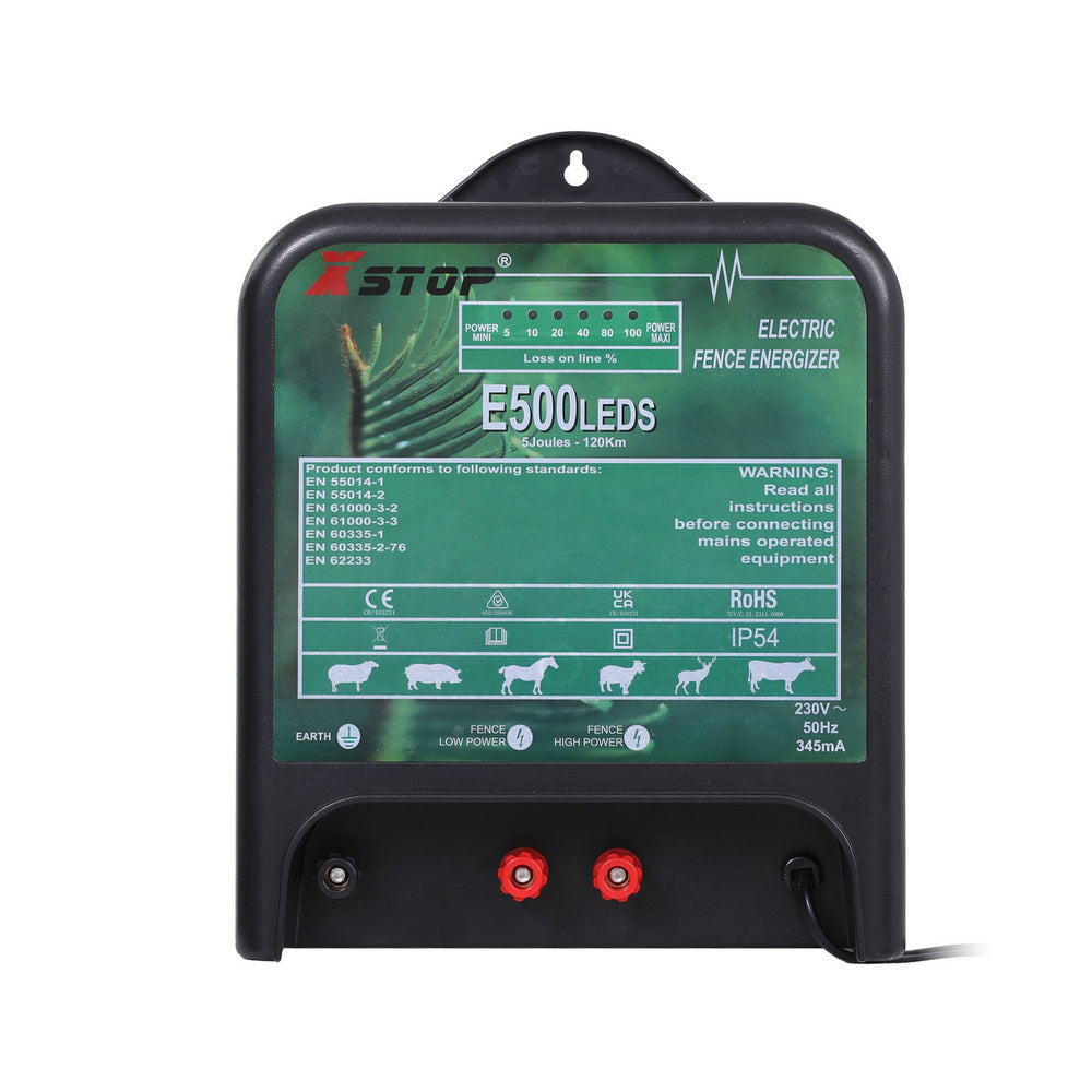 XSTOP Electric Fence Energiser 5J 220-240V 120km-2