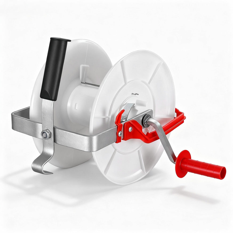 Giantz Electric Fence Reel Geared Portable Polywire Fencing Farm White ...
