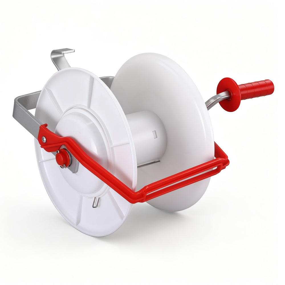 Giantz Electric Fence Reel Geared Portable Polywire Fencing Farm White ...