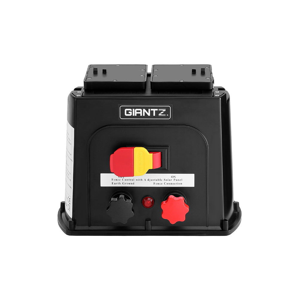 Giantz 3km Electric Fence Energiser PET Solar Energizer 0.1J-2