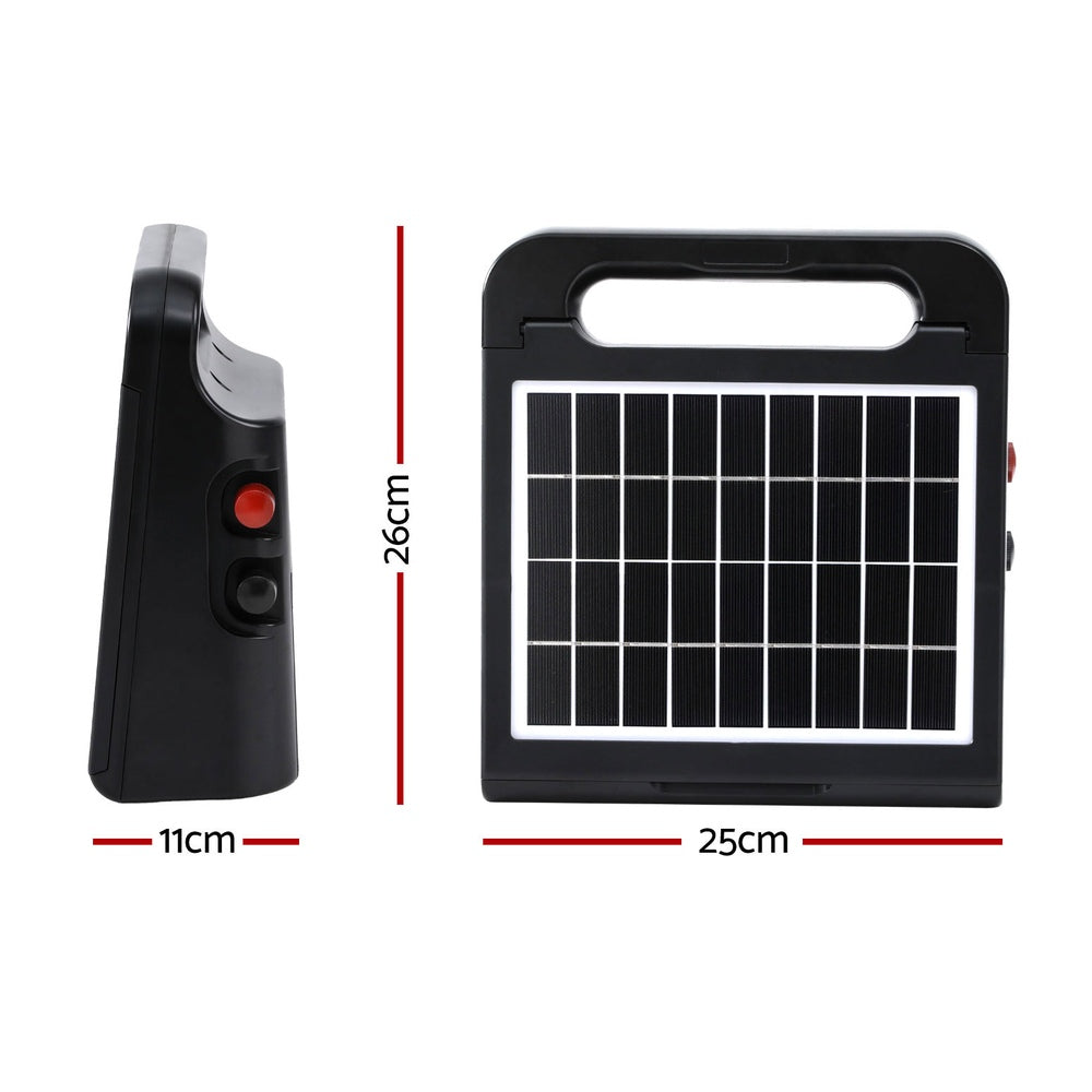 Giantz 2.5km Electric Fence Energiser Solar Farm 0.15J-1