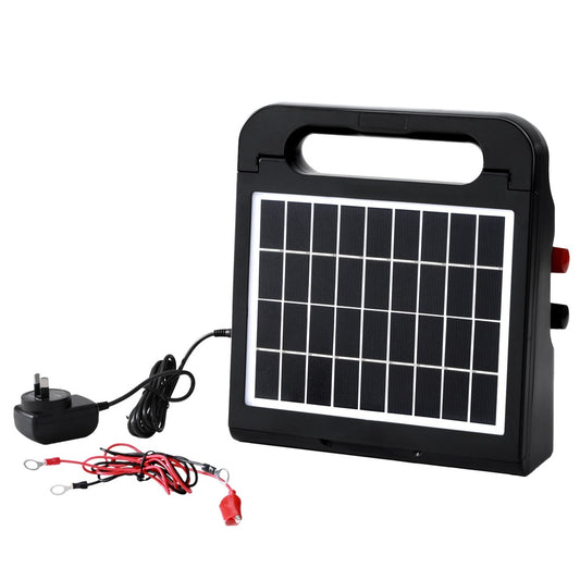 Giantz 5km Electric Fence Energiser Solar Farm 0.3J-0