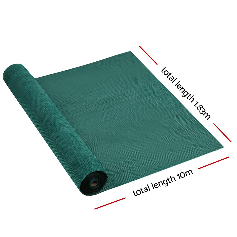 Instahut 30% Shade Cloth 1.83x10m Shadecloth Wide Heavy Duty Green-1