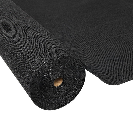 Instahut 50% Shade Cloth 1.83x20m Shadecloth Sail Heavy Duty Black-0