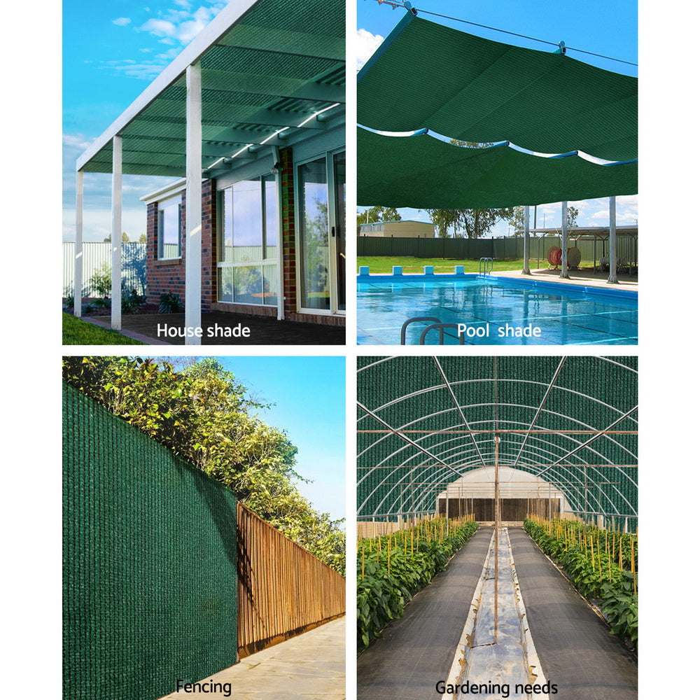 Instahut 70% Shade Cloth 1.83x20m Shadecloth Sail Heavy Duty Green-3