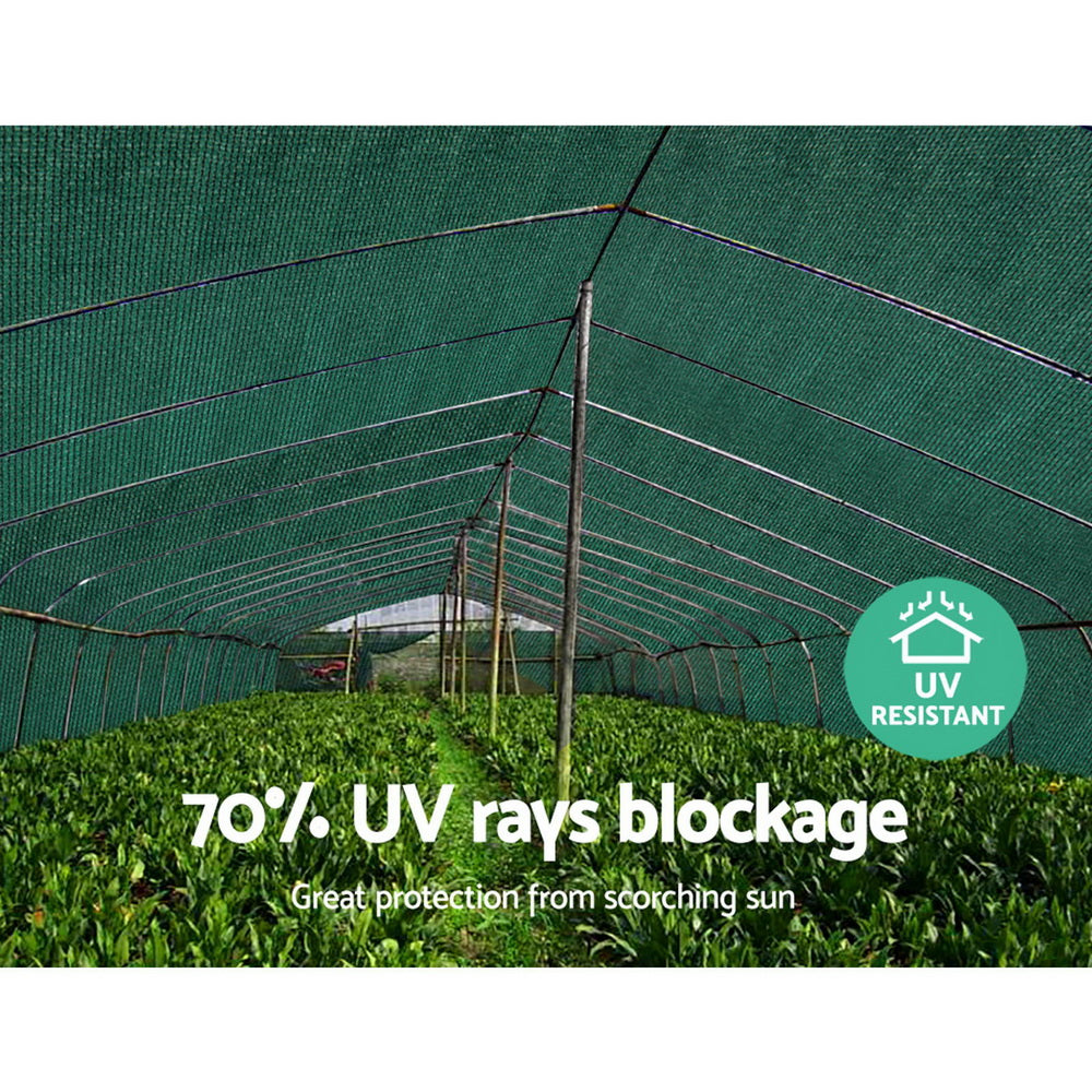 Instahut 70% Shade Cloth 1.83x20m Shadecloth Sail Heavy Duty Green-5