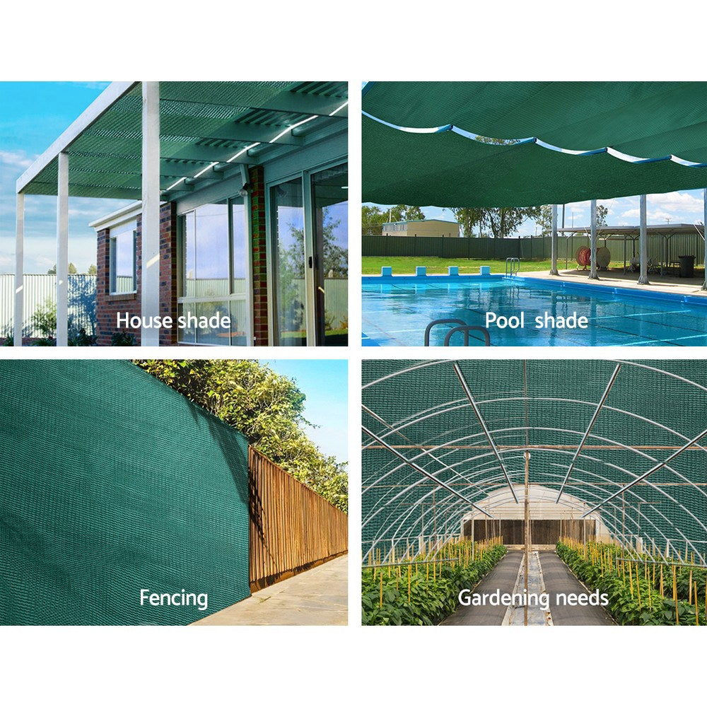 Instahut 30% Shade Cloth 1.83x20m Shadecloth Wide Heavy Duty Green-3