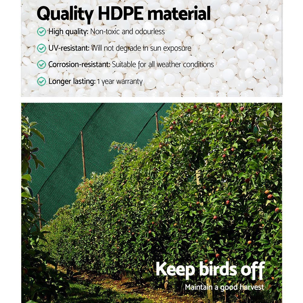 Instahut 50% Shade Cloth 3.66x20m Shade Cloth Sail Heavy Duty Shadecloth Garden Mesh Roll GR-5