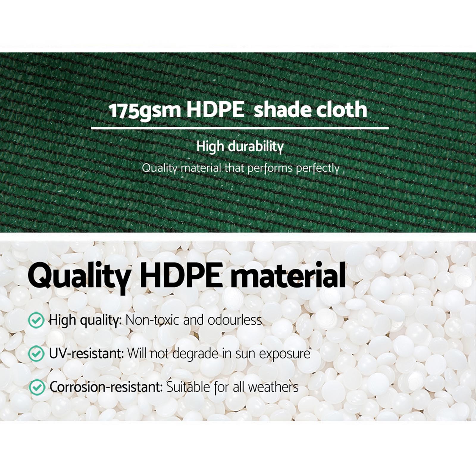 Instahut 70% Shade Cloth 3.66x30m Shadecloth Sail Heavy Duty Green-4