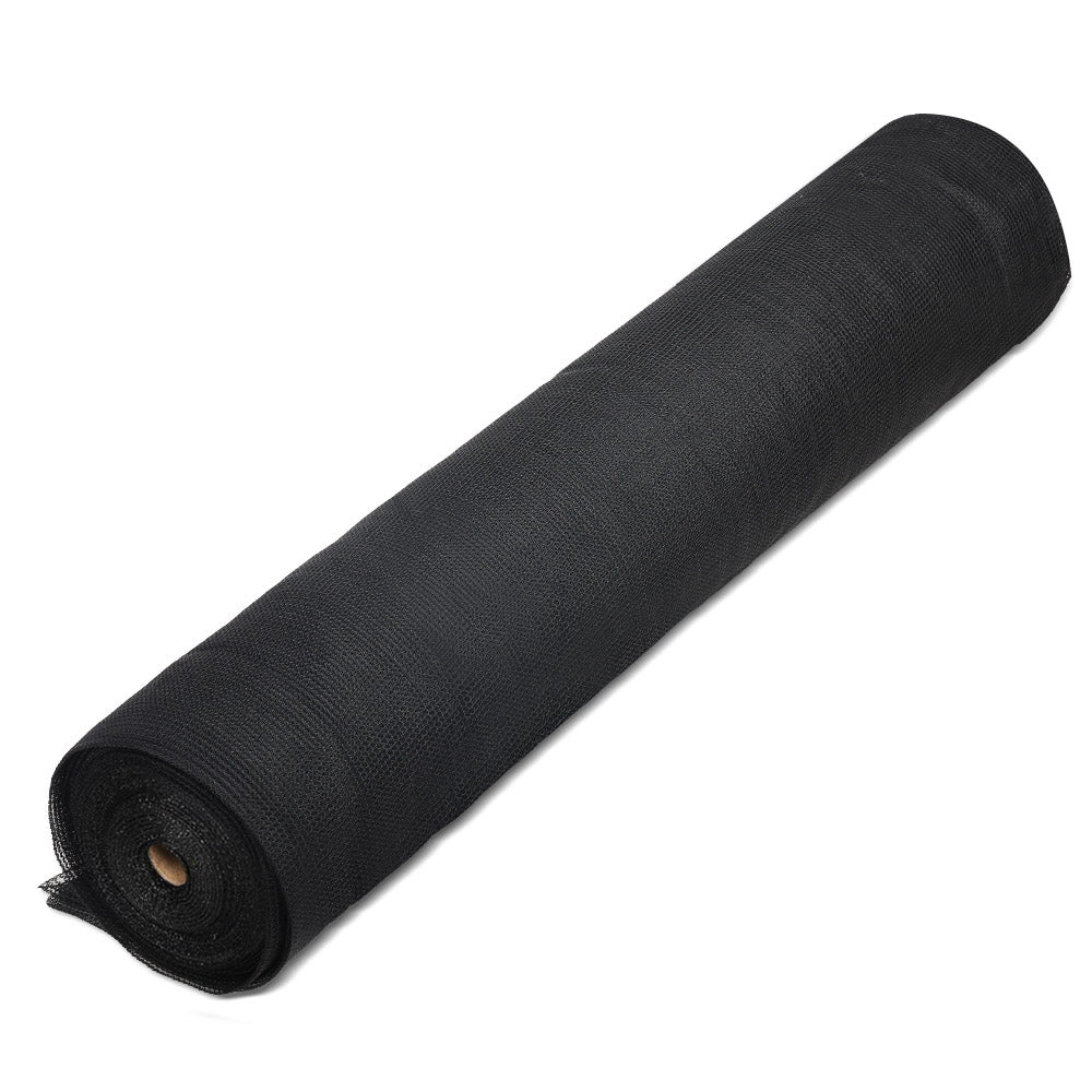 Instahut 30% Shade Cloth 3.66x30m Shadecloth Wide Heavy Duty Black-2