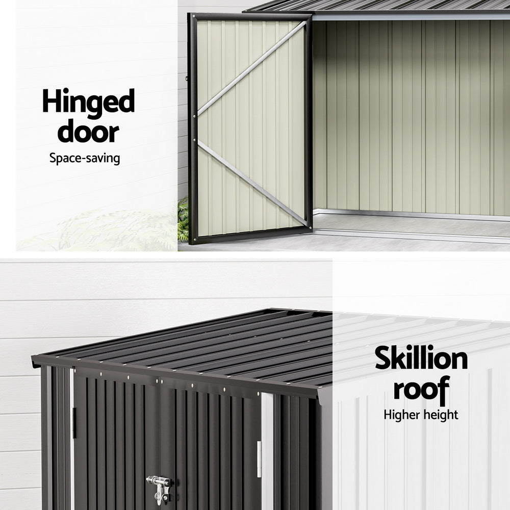 Giantz Garden Shed 2.22x0.91M Bike Sheds Outdoor Storage Tool Workshop House Shelter Double Door-4