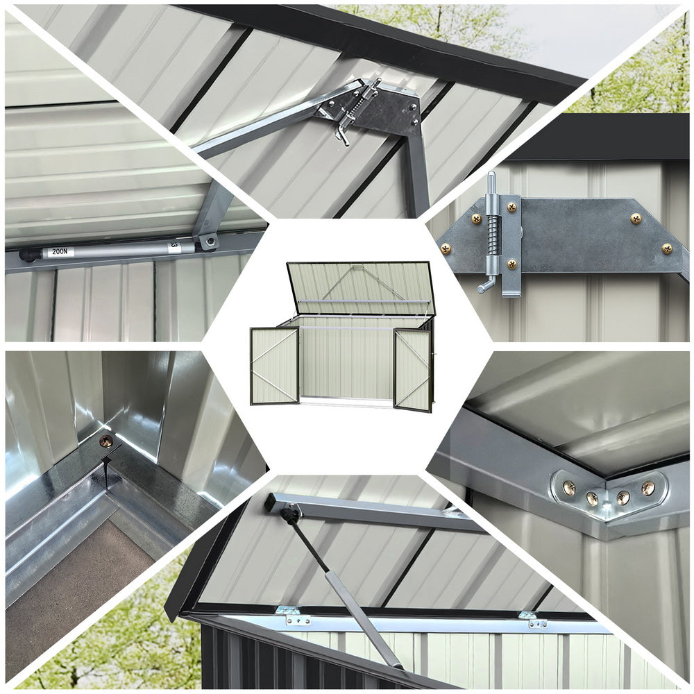 Giantz Garden Shed 2.22x0.91M Bike Sheds Outdoor Storage Tool Workshop House Shelter Double Door-5