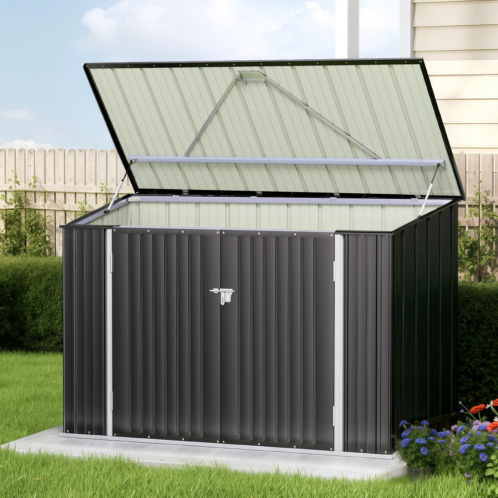 Giantz Garden Shed 2.22x0.91M Bike Sheds Outdoor Storage Tool Workshop House Shelter Double Door-6