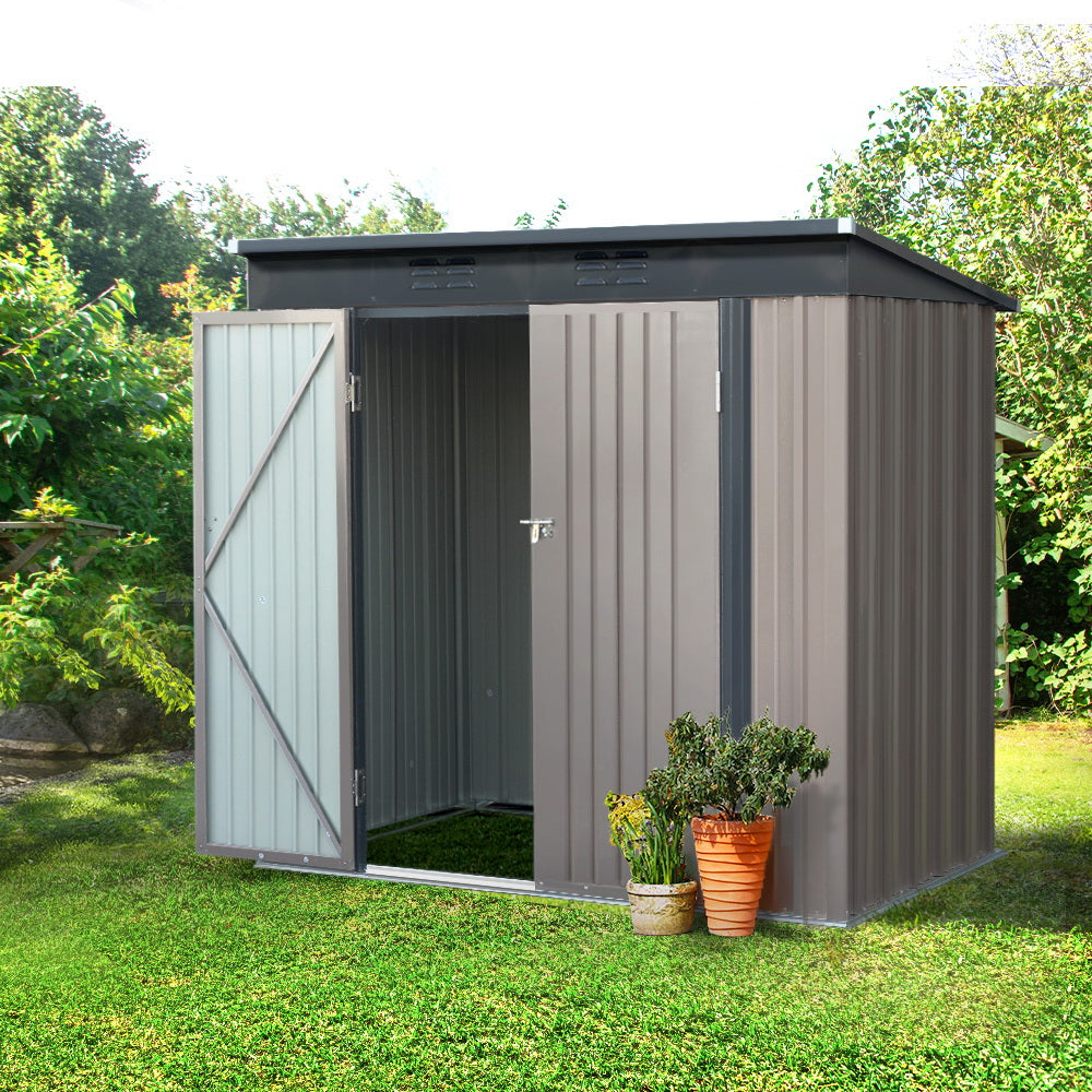 Giantz Garden Shed 1.95x1.31M Sheds Outdoor Storage Steel Workshop House Tool Double Door-7