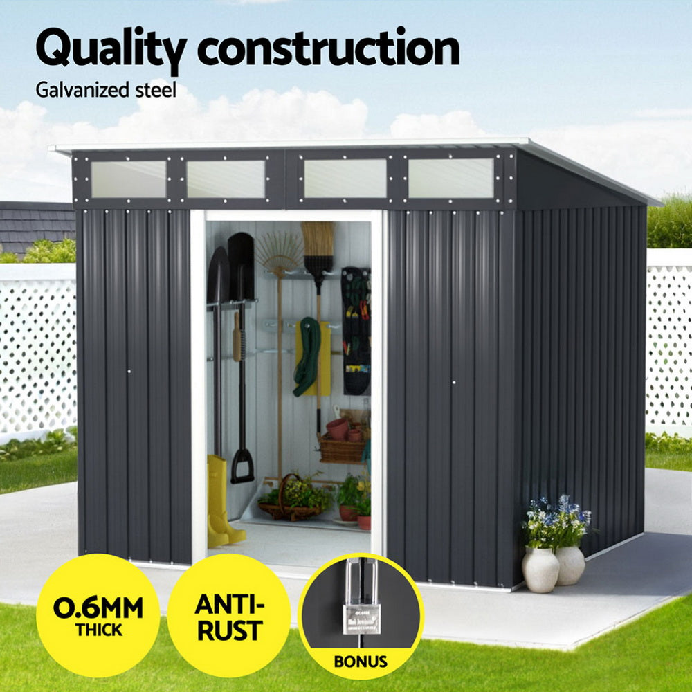 Giantz Garden Shed 2.38x1.99M Outdoor Storage Tool Workshop House Shelter-3